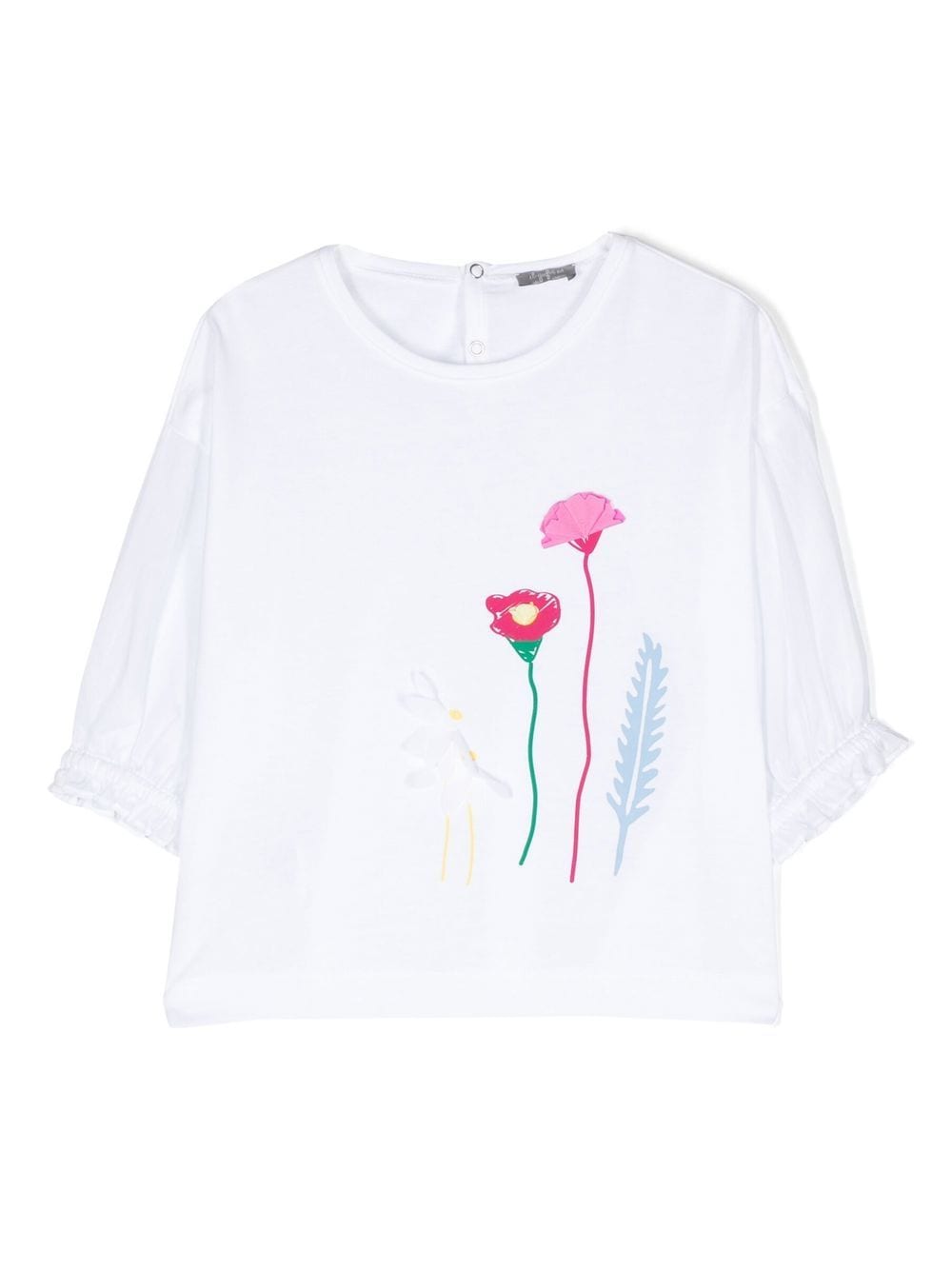 Il Gufo floral-print cotton T-shirt - White von Il Gufo