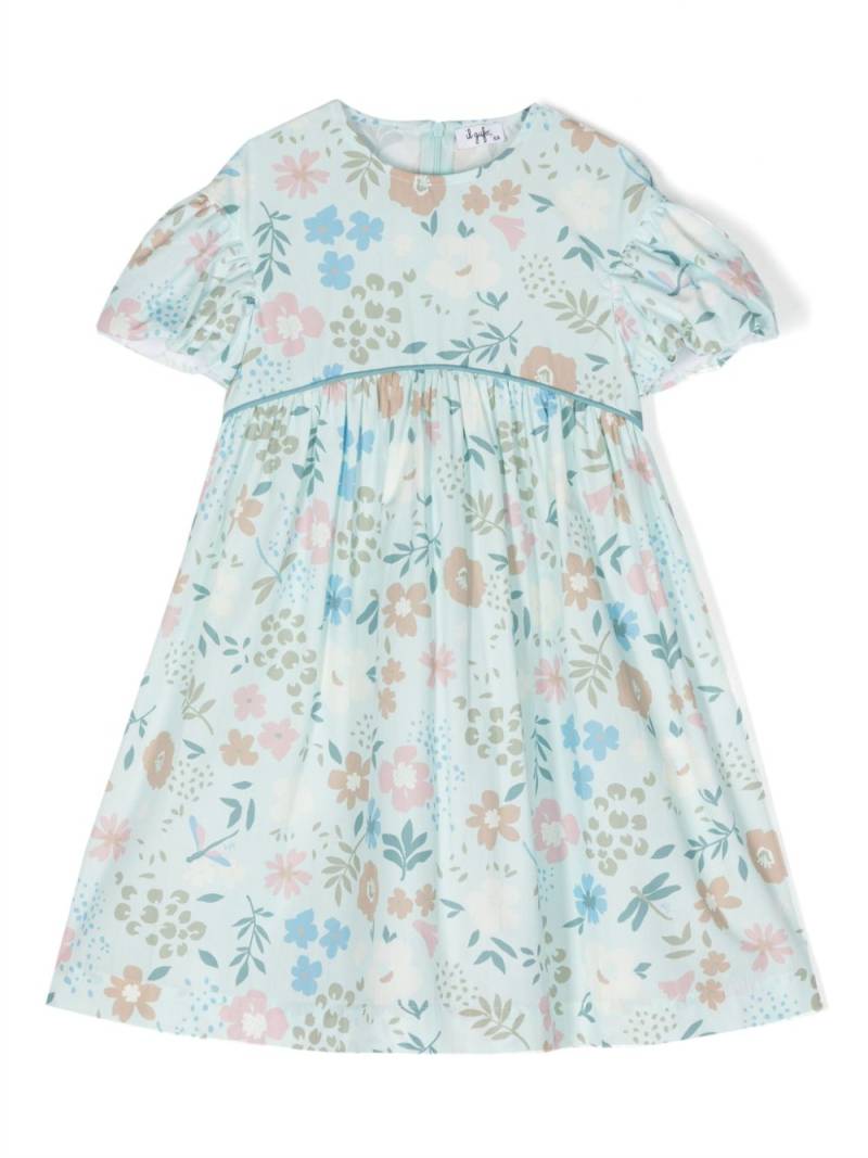 Il Gufo floral-print cotton dress - Blue von Il Gufo