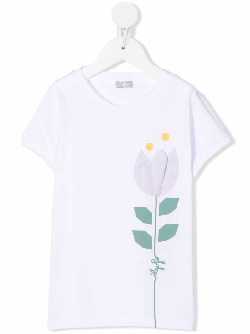 Il Gufo flower-print T-shirt - White von Il Gufo