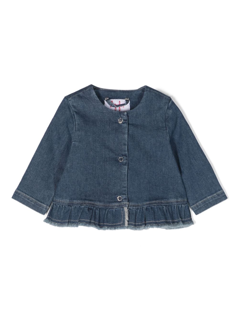 Il Gufo frayed denim jacket - Blue von Il Gufo