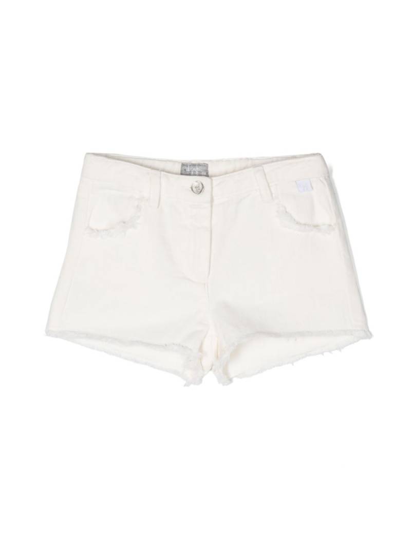 Il Gufo frayed denim shorts - White von Il Gufo