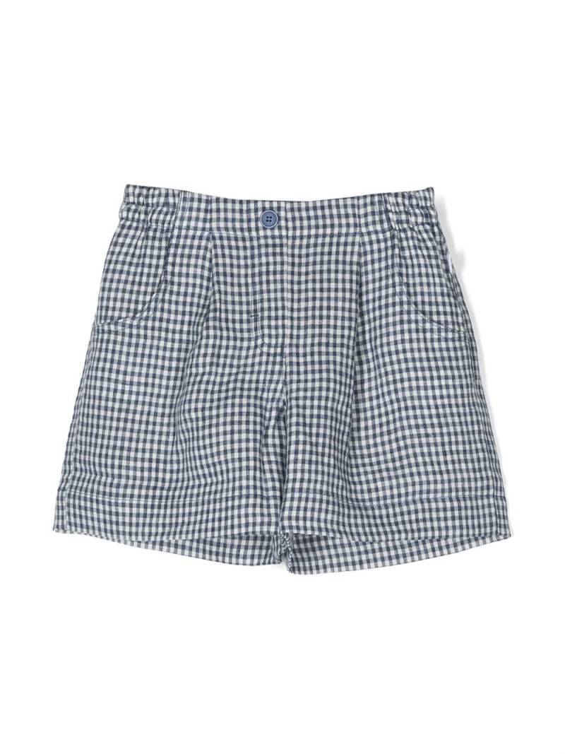 Il Gufo gingham-check-pattern shorts - Blue von Il Gufo