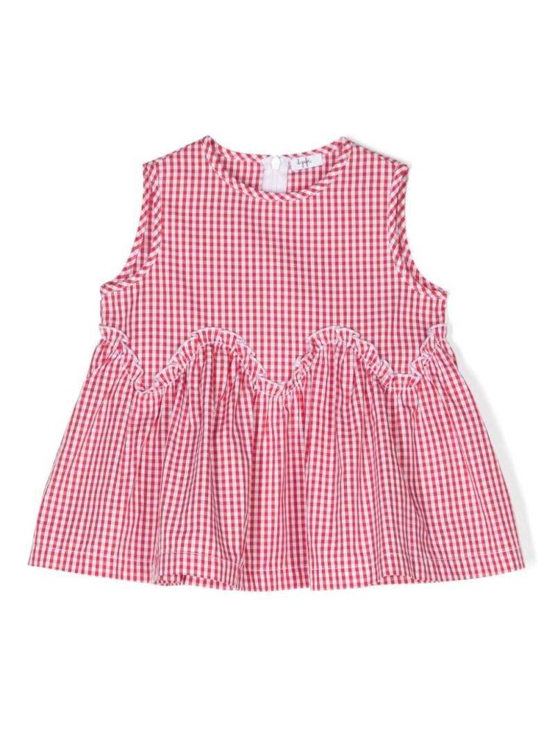 Il Gufo gingham sleeveless dress - Red von Il Gufo