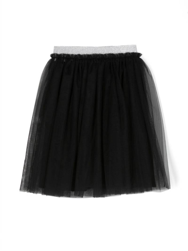 Il Gufo glitter-waistband tulle skirt - Black von Il Gufo