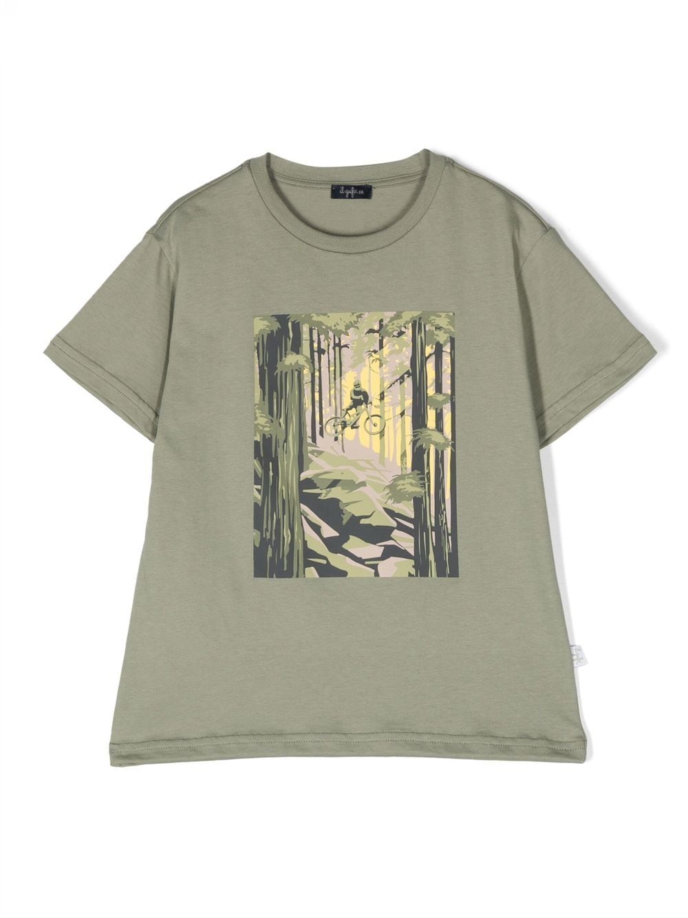 Il Gufo graphic-print cotton T-shirt - Green von Il Gufo