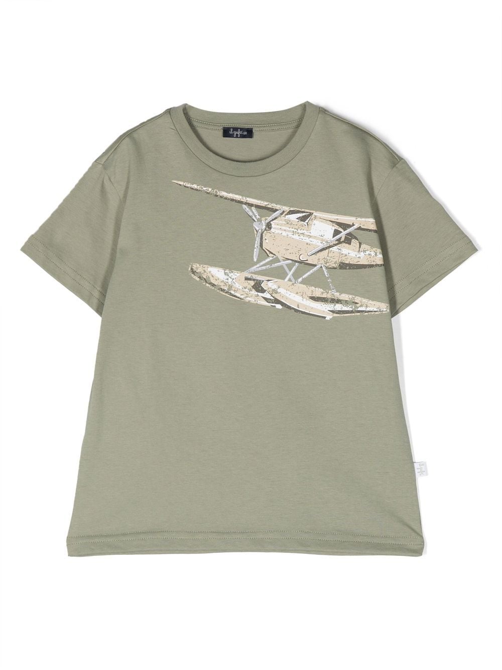 Il Gufo graphic-print cotton T-shirt - Green von Il Gufo