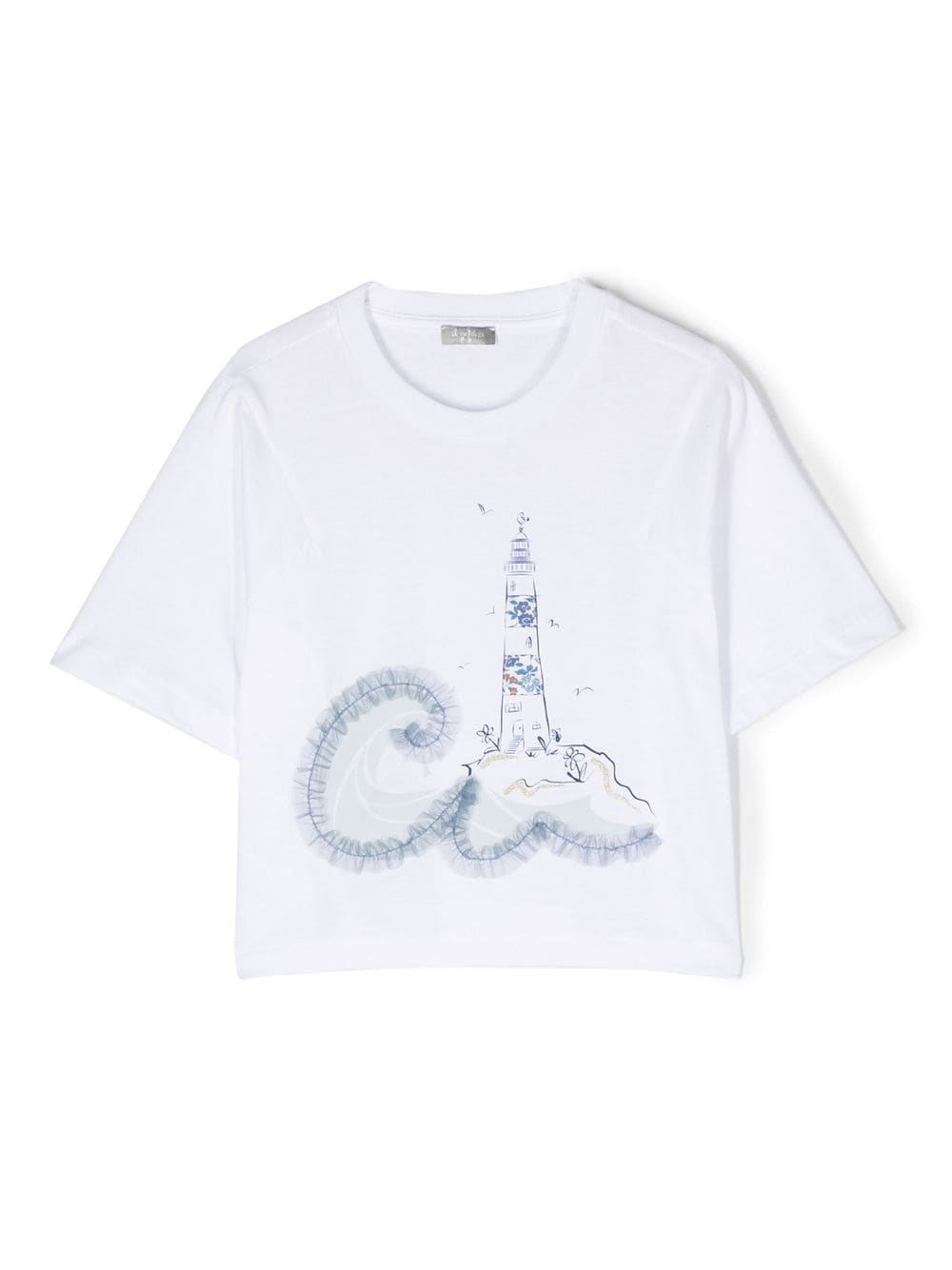 Il Gufo graphic-print cotton T-shirt - White von Il Gufo