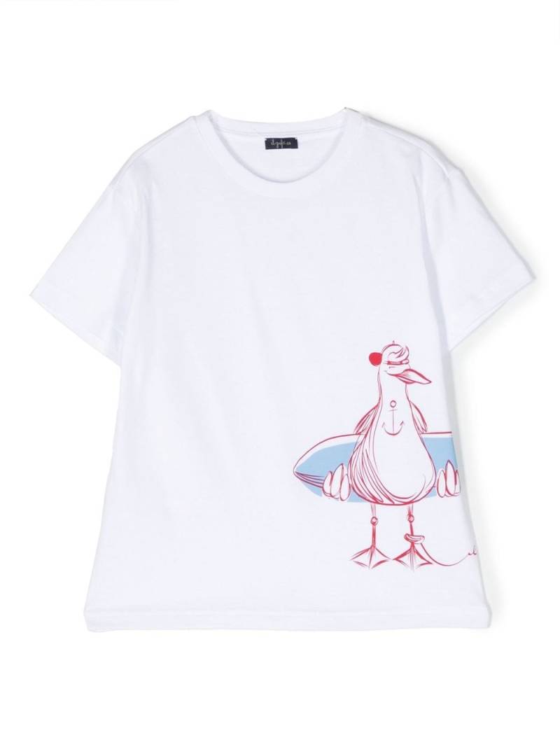 Il Gufo graphic-print cotton T-shirt - White von Il Gufo