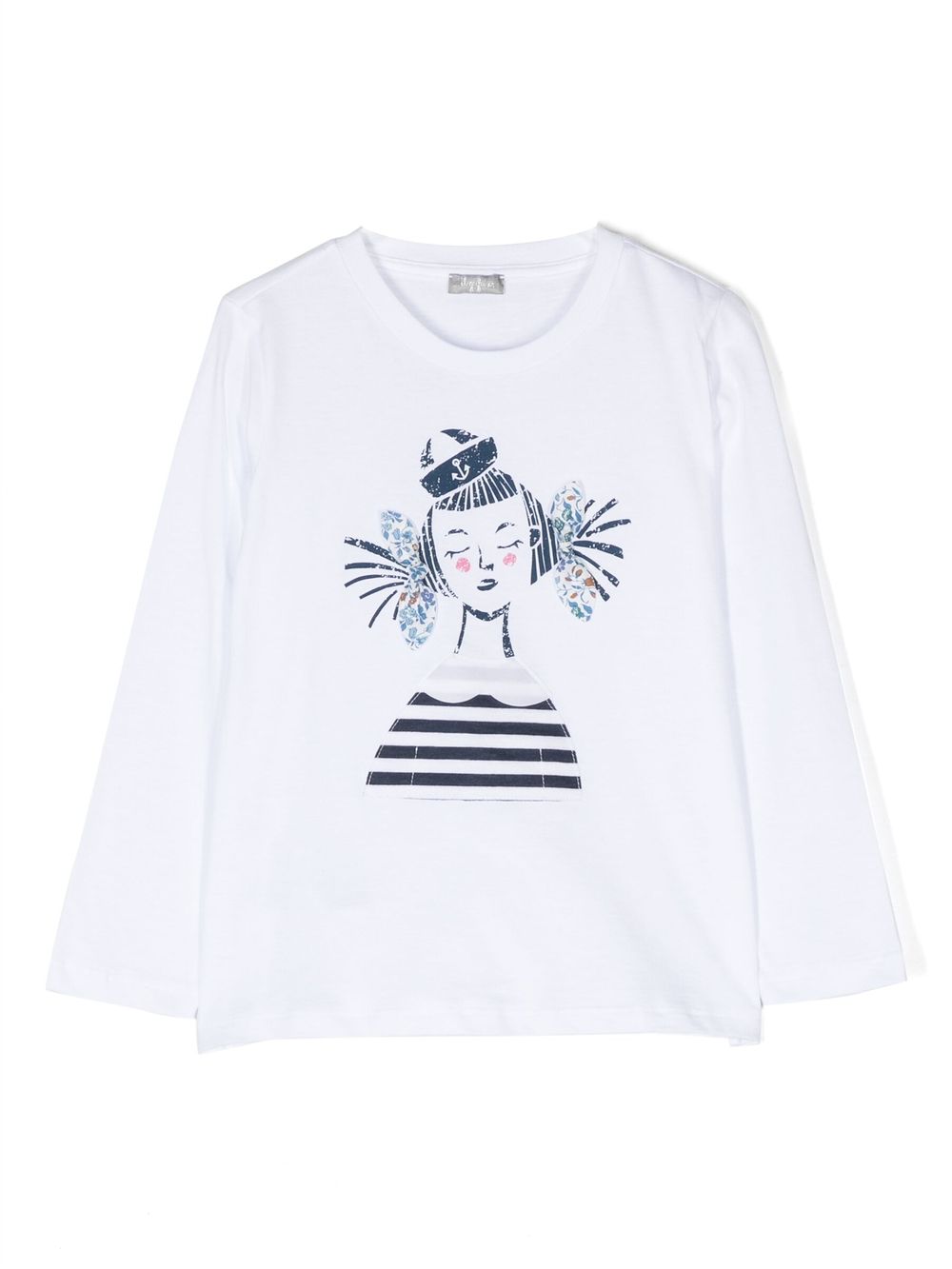 Il Gufo illustration-print long-sleeve T-shirt - White von Il Gufo