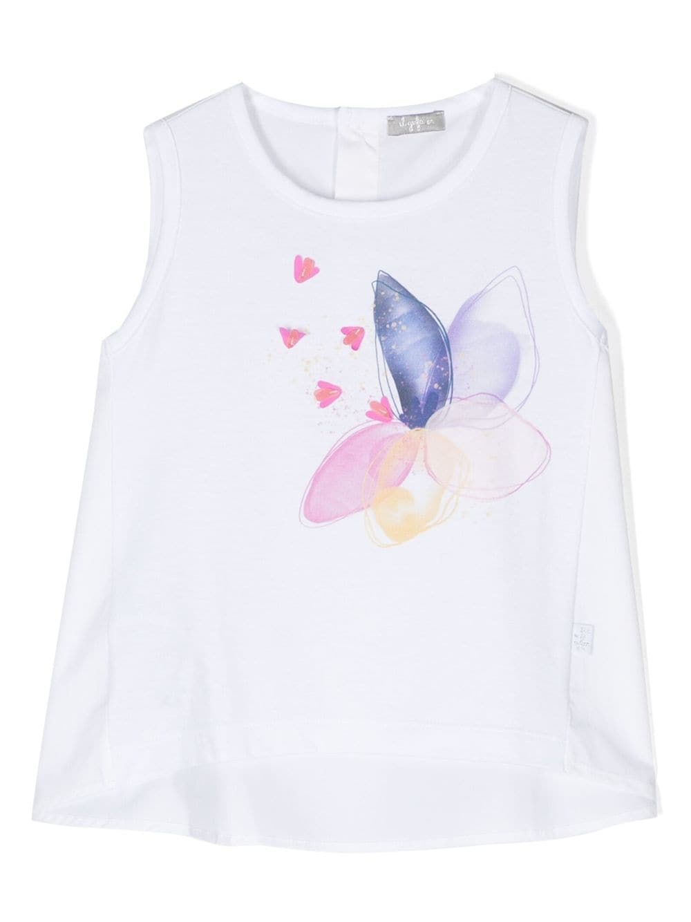 Il Gufo illustration-print sleeveless T-shirt - White von Il Gufo