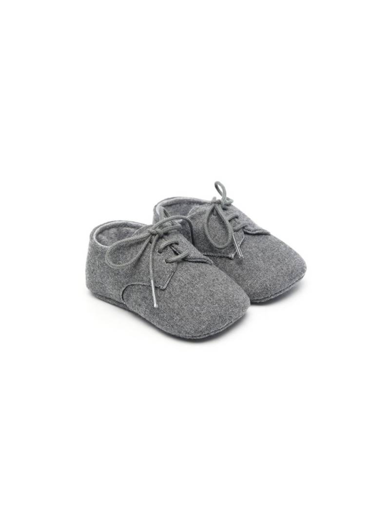 Il Gufo lace-up pre-walker shoes - Grey von Il Gufo