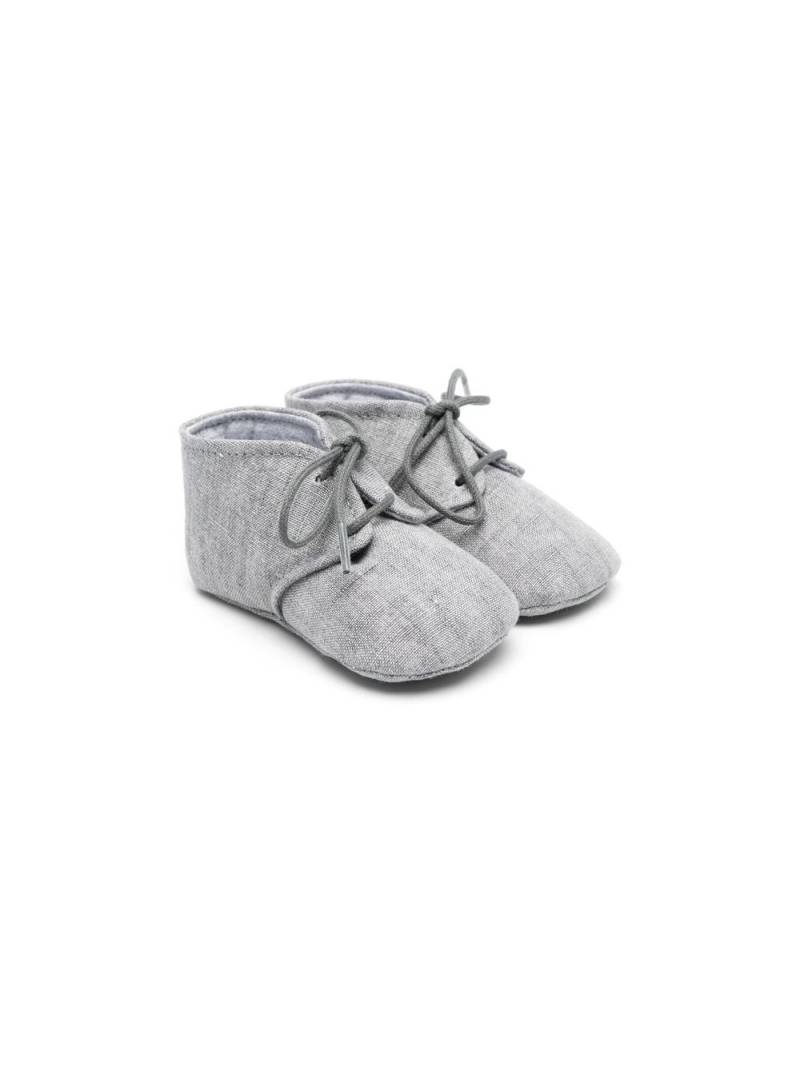 Il Gufo lace-up pre-walker shoes - Grey von Il Gufo