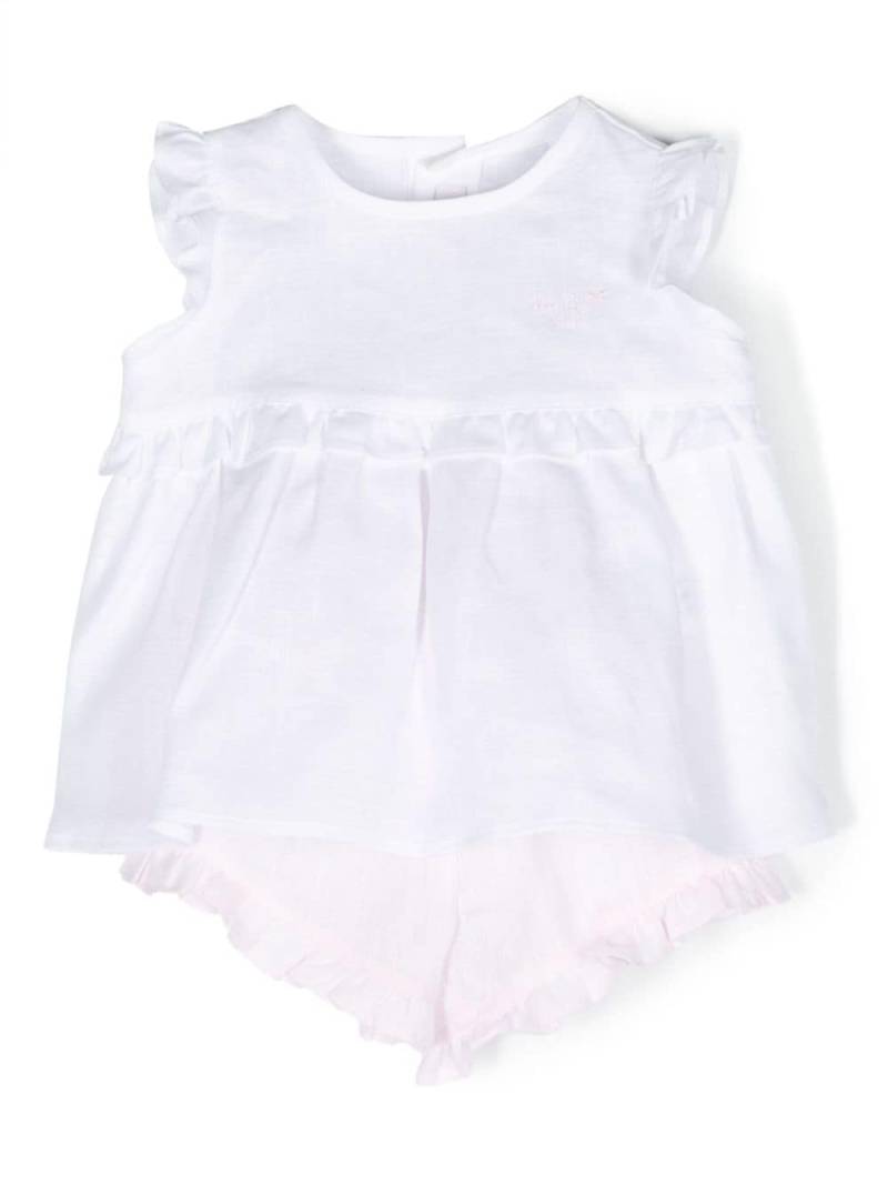 Il Gufo linen dress set - White von Il Gufo