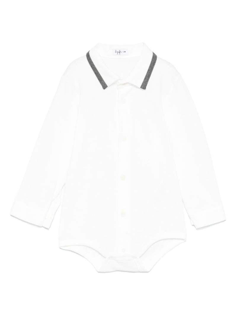 Il Gufo logo-embroidered bodysuit - White von Il Gufo