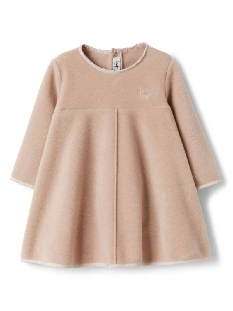 Il Gufo logo-embroidered dress - Neutrals von Il Gufo