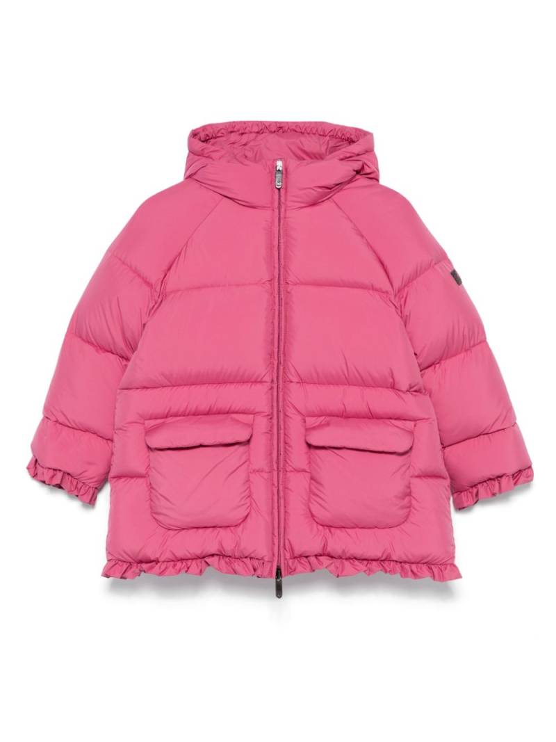 Il Gufo logo-patch padded coat - Pink von Il Gufo