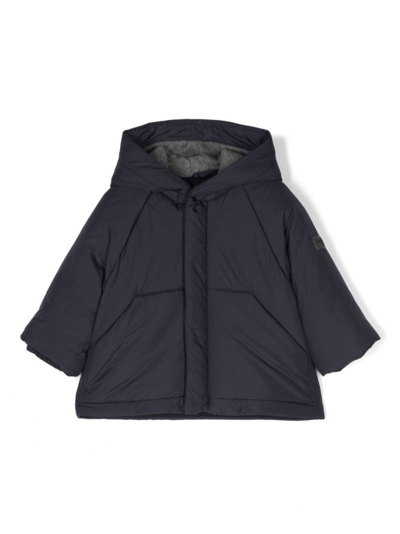 Il Gufo logo-patch puffer jacket - Blue von Il Gufo