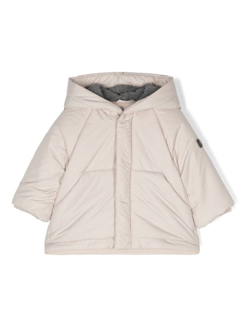 Il Gufo logo-patch puffer jacket - Neutrals von Il Gufo