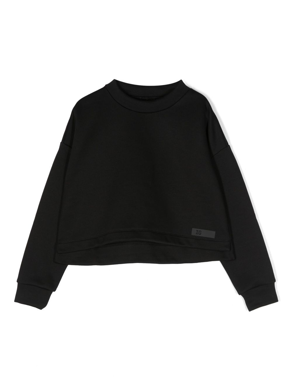 Il Gufo logo-print cotton sweatshirt - Black von Il Gufo