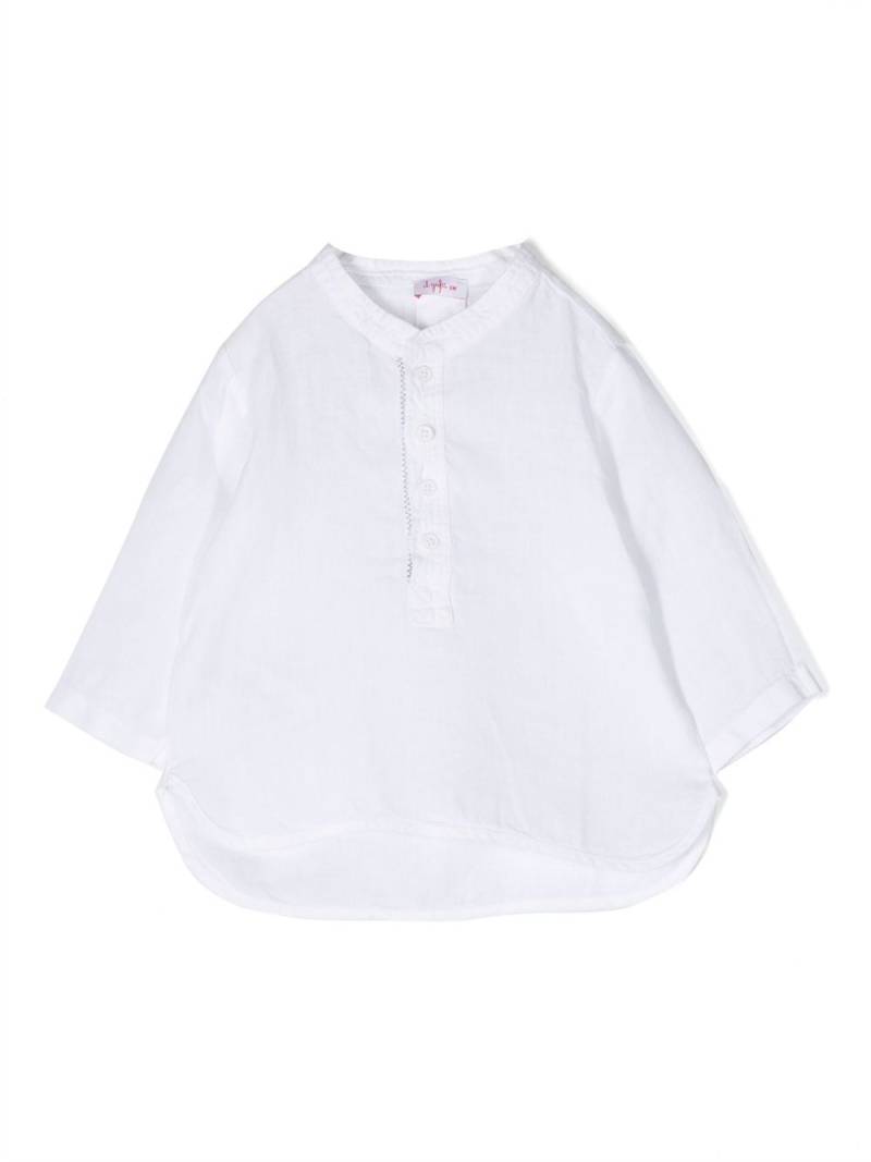 Il Gufo long-sleeve linen-blend shirt - White von Il Gufo