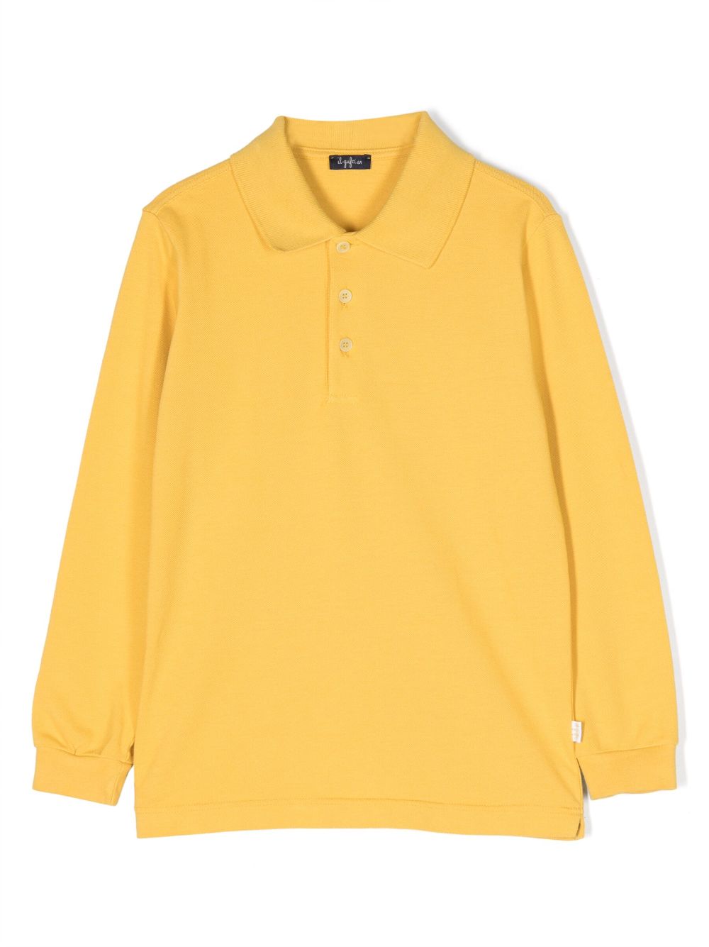 Il Gufo long-sleeved cotton polo top - Yellow von Il Gufo