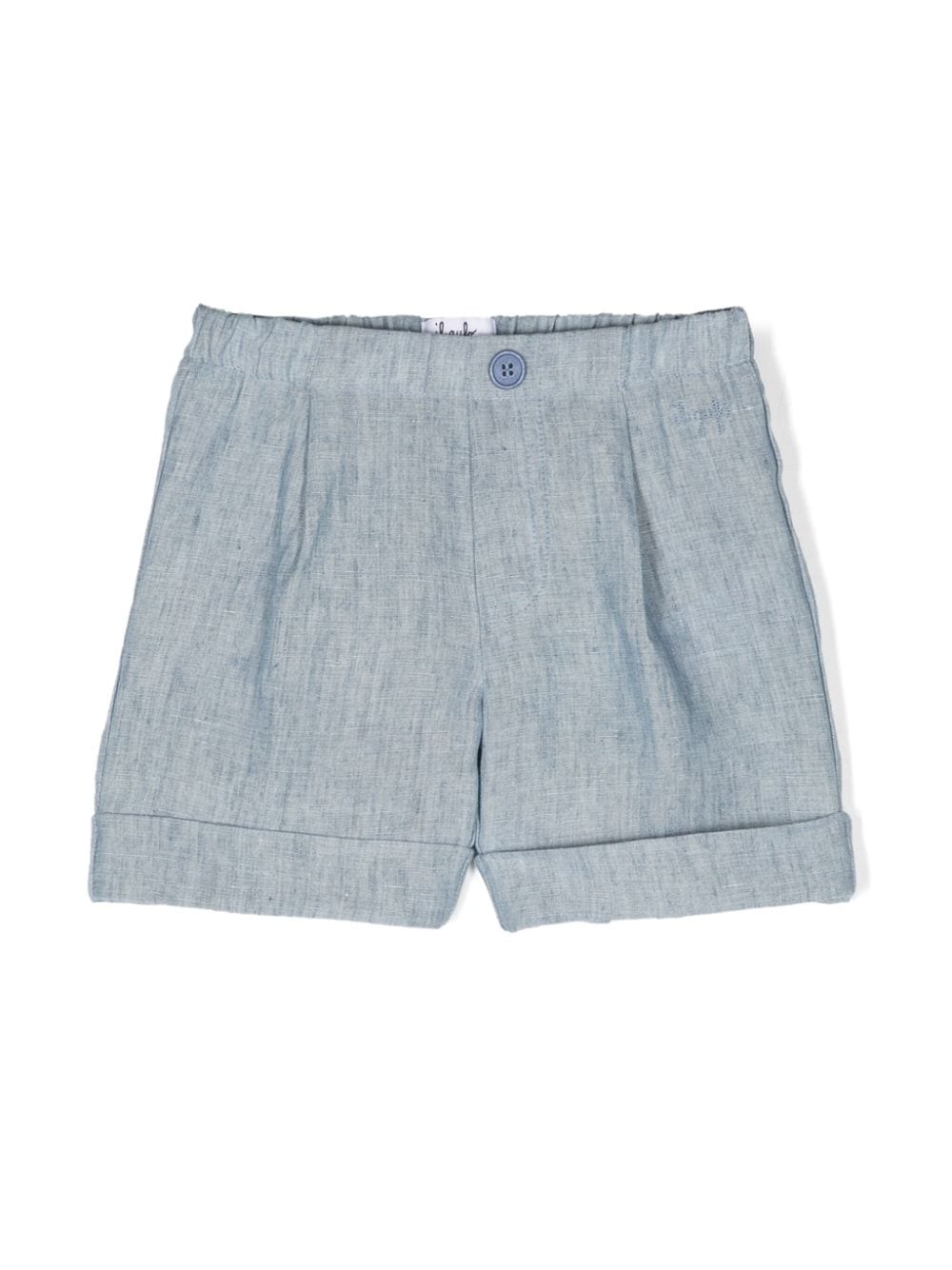 Il Gufo mid-rise linen shorts - Blue von Il Gufo