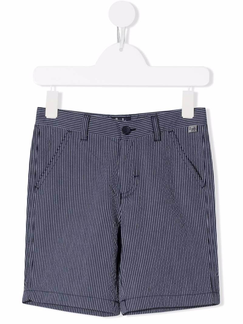 Il Gufo pinstripe chino shorts - Blue von Il Gufo