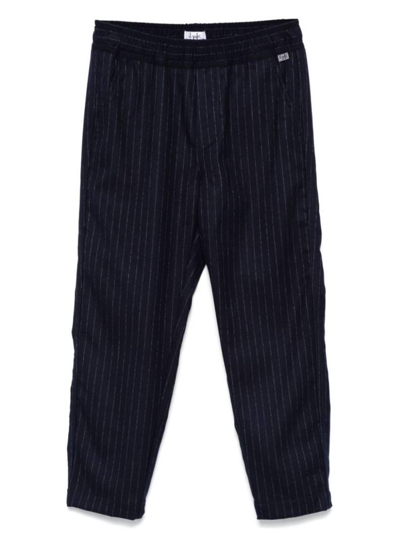 Il Gufo pinstriped trousers - Blue von Il Gufo