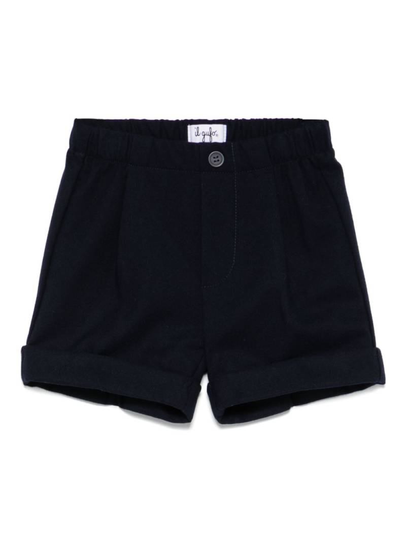 Il Gufo pleat-detail shorts - Blue von Il Gufo