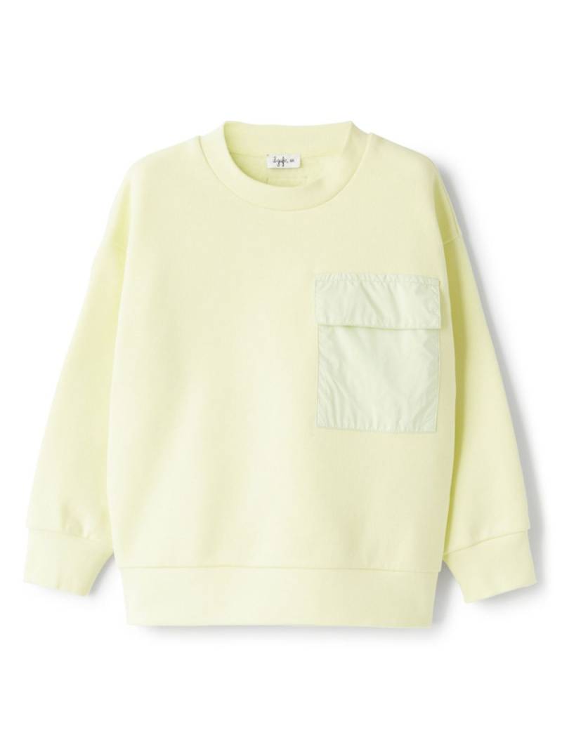 Il Gufo pocket-detail jersey sweatshirt - Yellow von Il Gufo