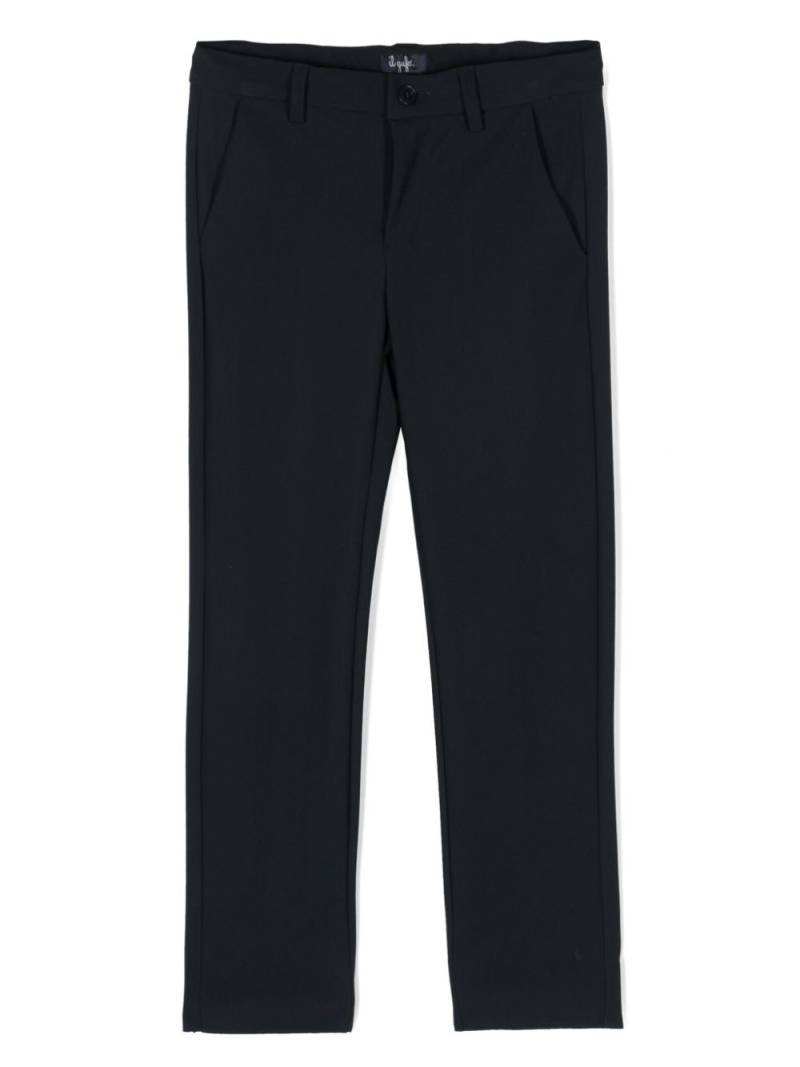 Il Gufo pressed-crease tapered trousers - Blue von Il Gufo