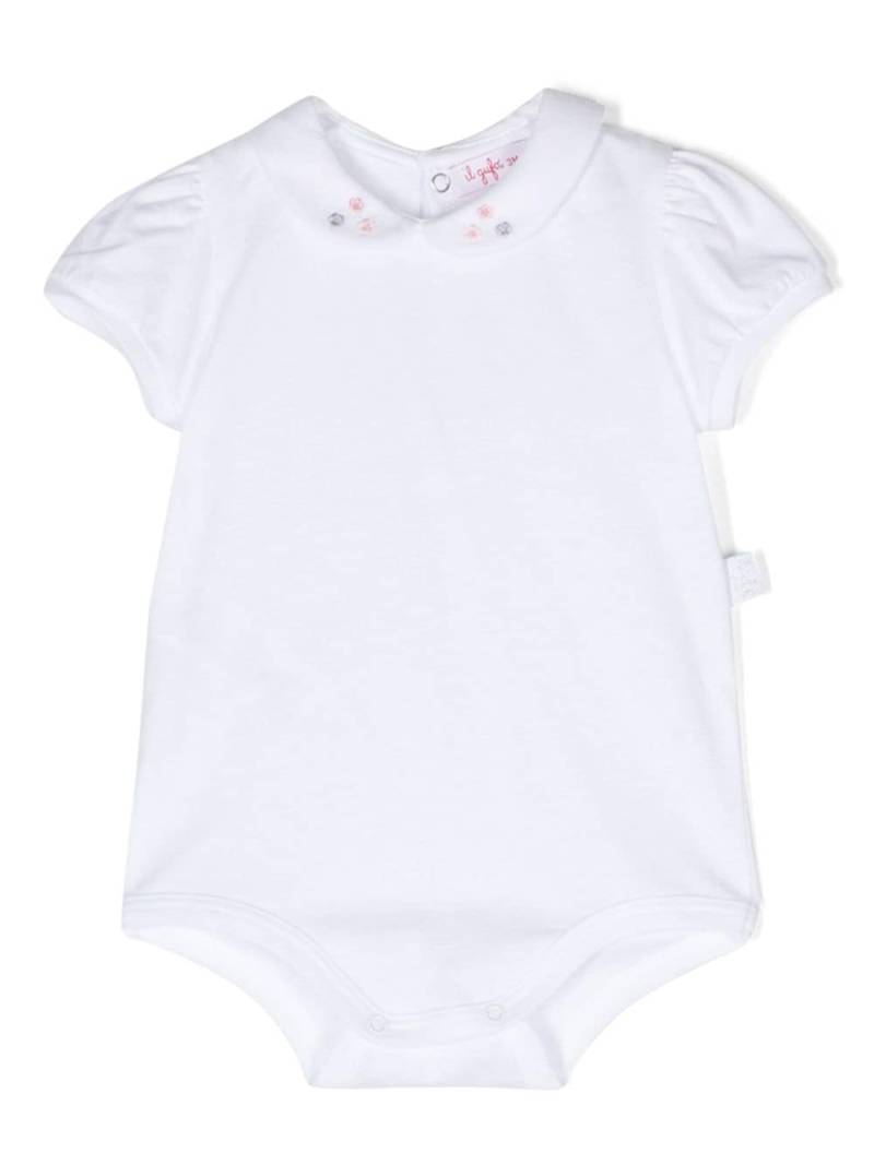 Il Gufo puff short-sleeved cotton bodie - White von Il Gufo