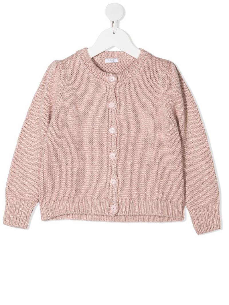 Il Gufo purl-knit crew-neck cardigan - Pink von Il Gufo