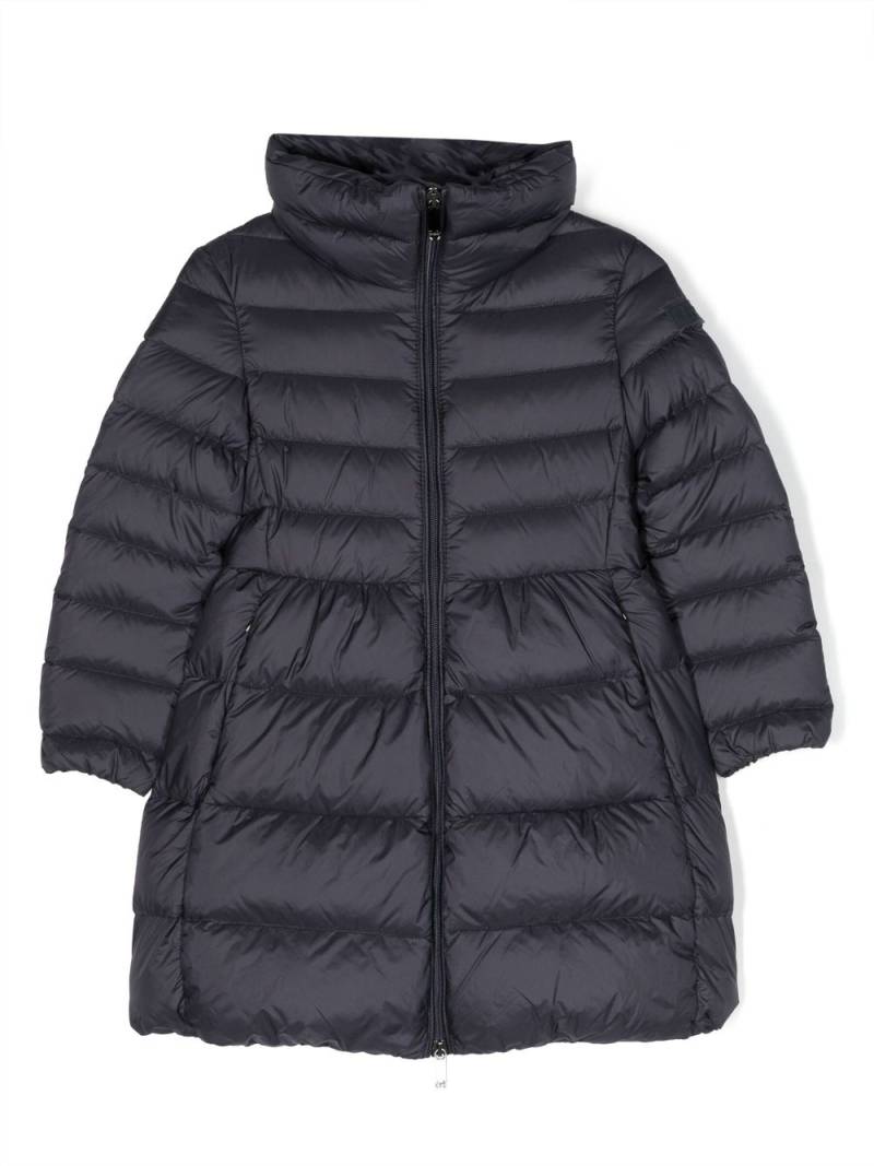 Il Gufo quilted zip-up padded coat - Blue von Il Gufo