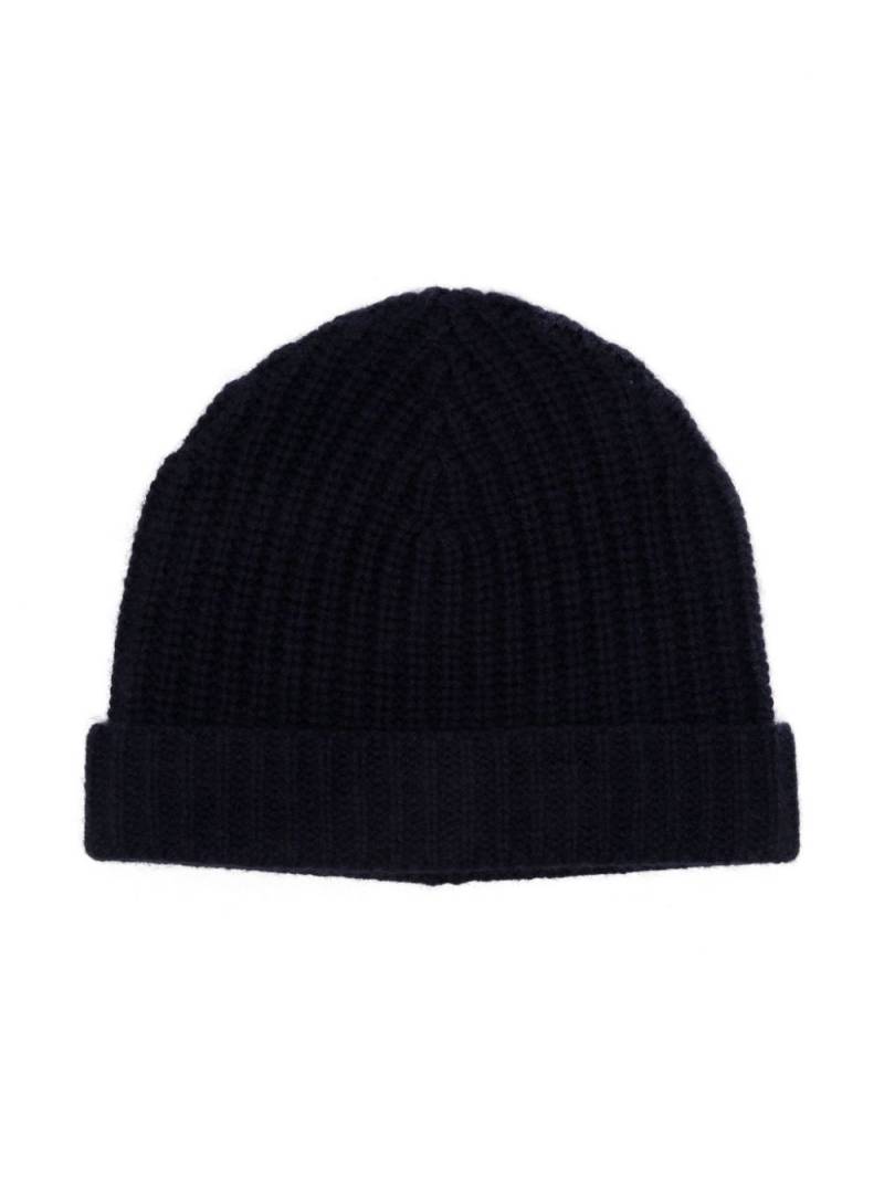 Il Gufo ribbed-knit cashmere beanie - Blue von Il Gufo