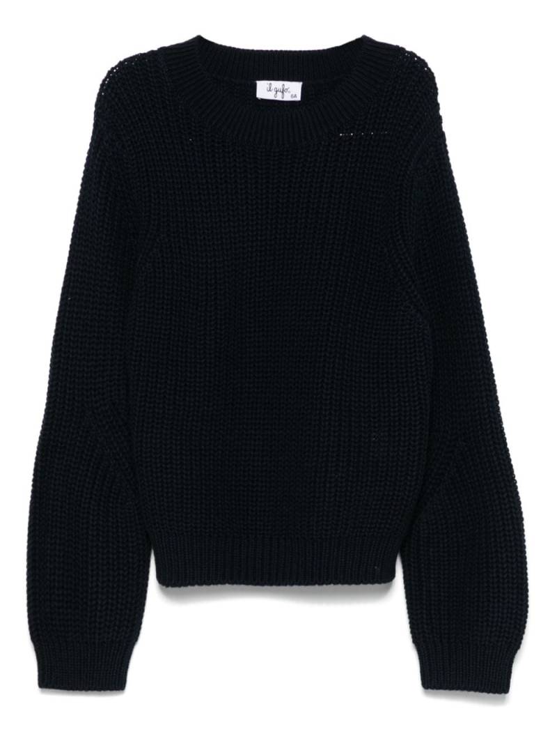 Il Gufo ribbed-knit sweater - Blue von Il Gufo