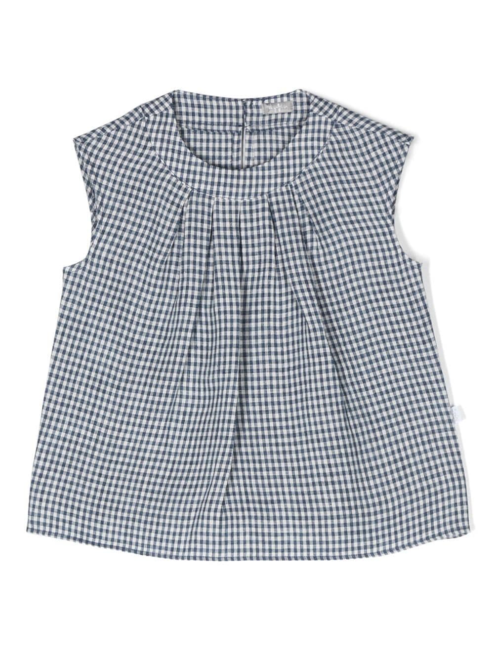 Il Gufo ruched-detail sleeveless blouse - Blue von Il Gufo