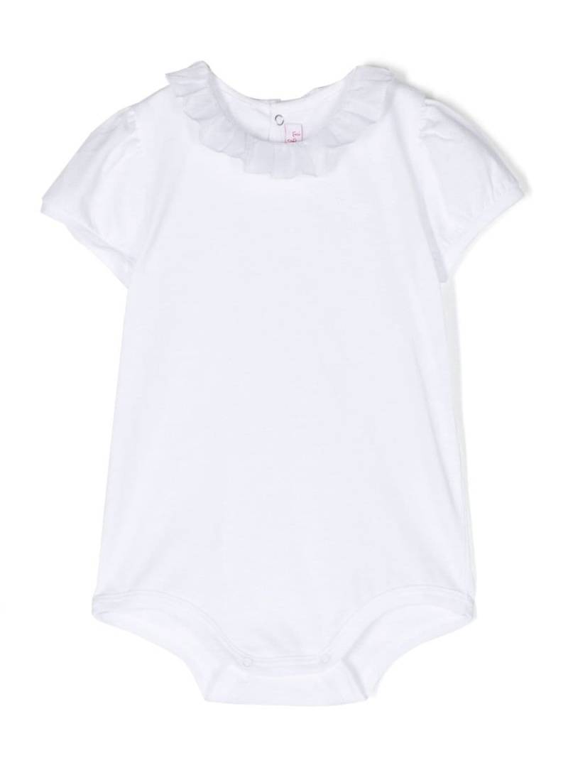 Il Gufo ruffle-collar cotton body - White von Il Gufo