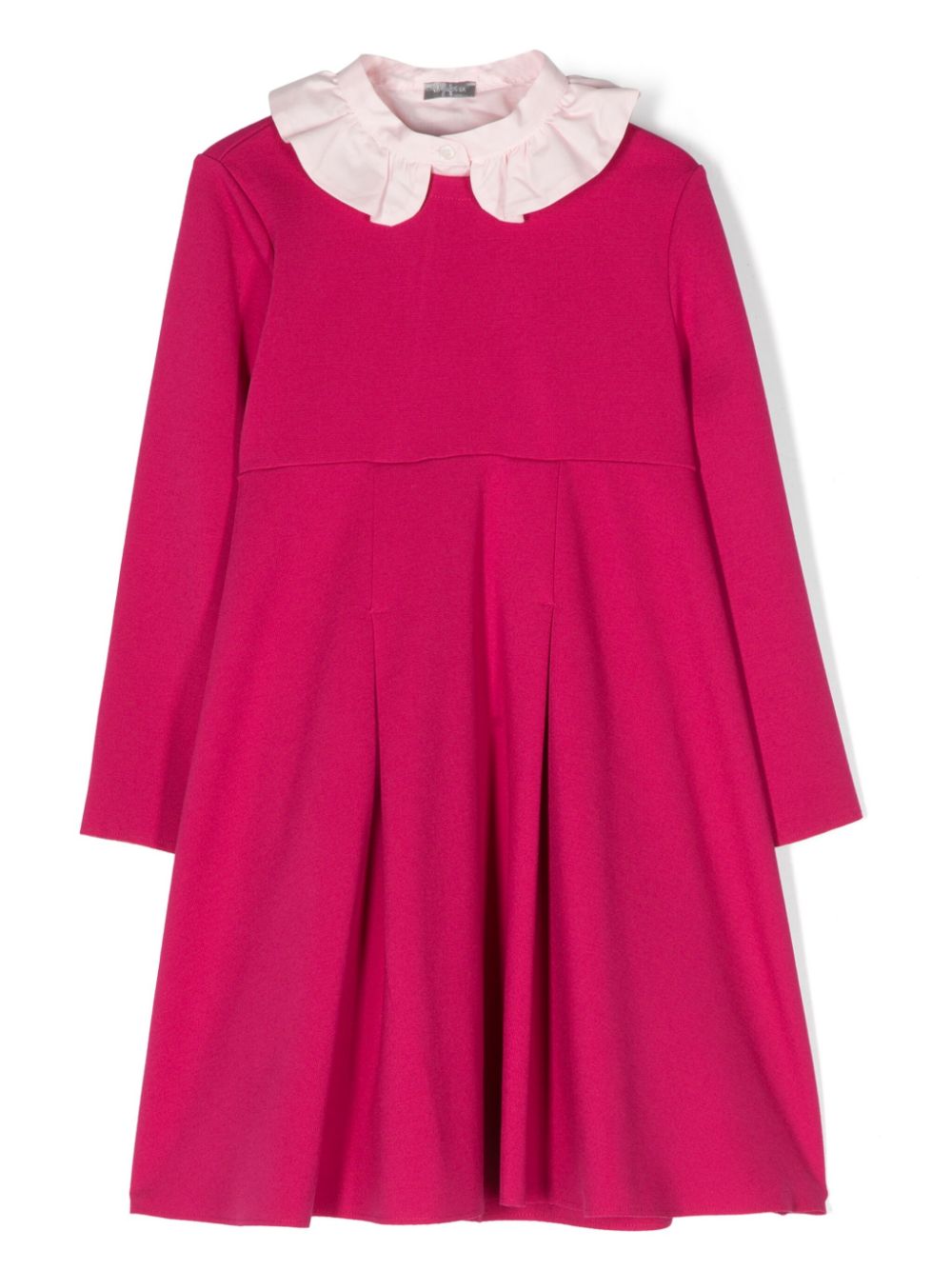 Il Gufo ruffle-collar pleated dress - Pink von Il Gufo