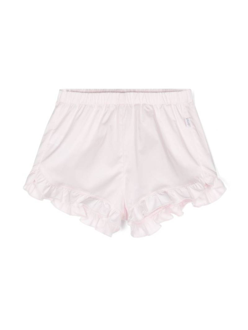 Il Gufo ruffle-detail twill shorts - Pink von Il Gufo