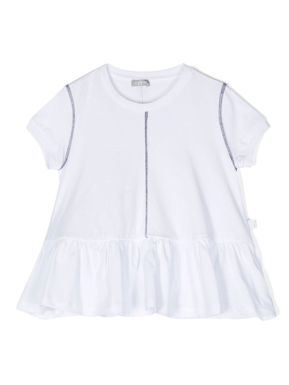 Il Gufo ruffle hem T-shirt - White von Il Gufo