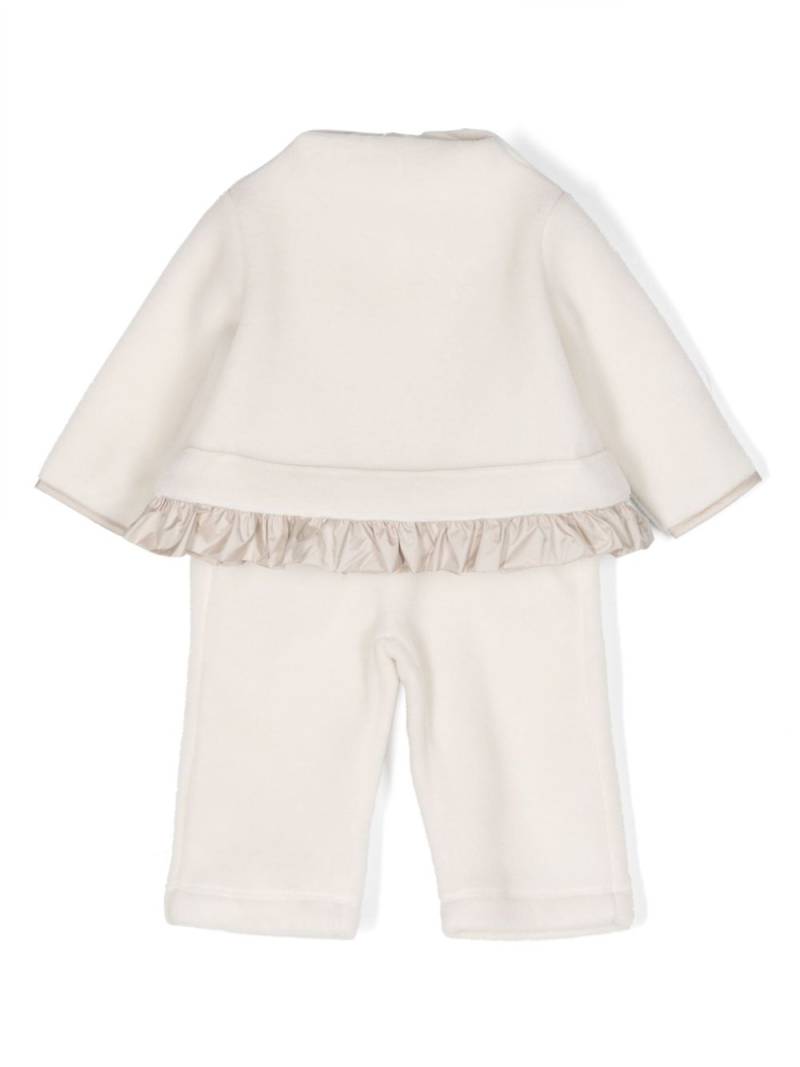 Il Gufo ruffled fleece tracksuit set - Neutrals von Il Gufo