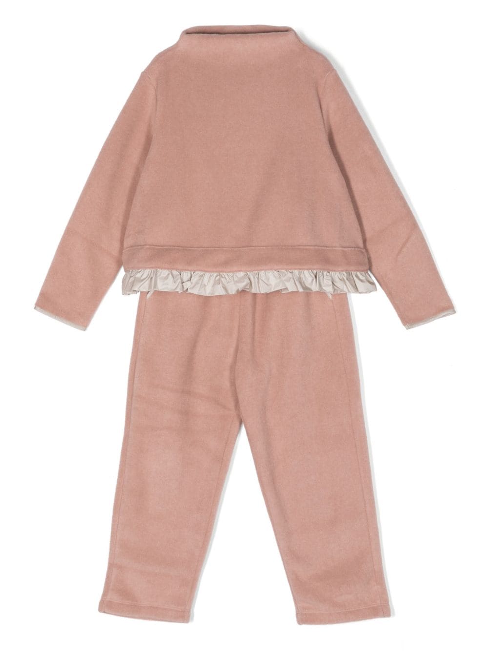 Il Gufo ruffled jersey fleece tracksuit - Pink von Il Gufo