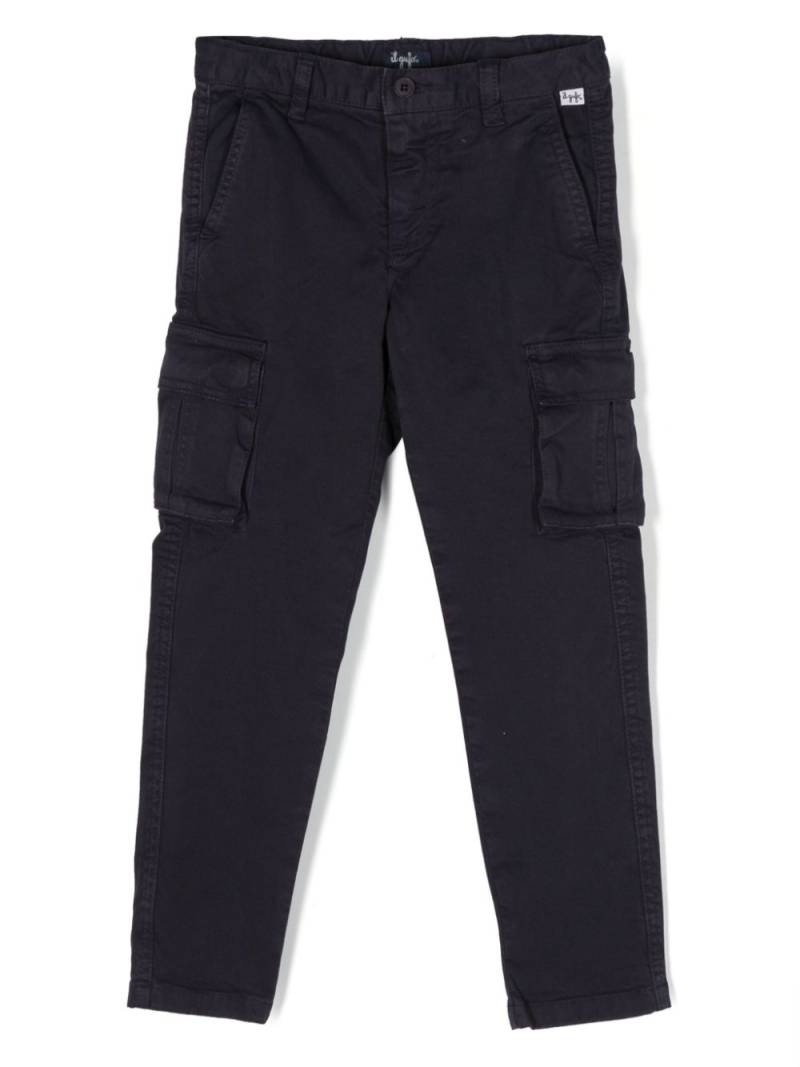 Il Gufo straight-leg cargo trousers - Blue von Il Gufo