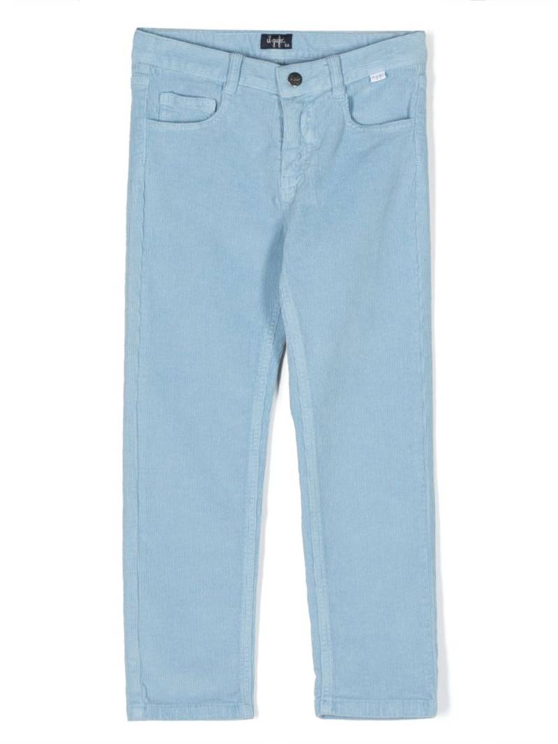 Il Gufo straight-leg corduroy trousers - Blue von Il Gufo