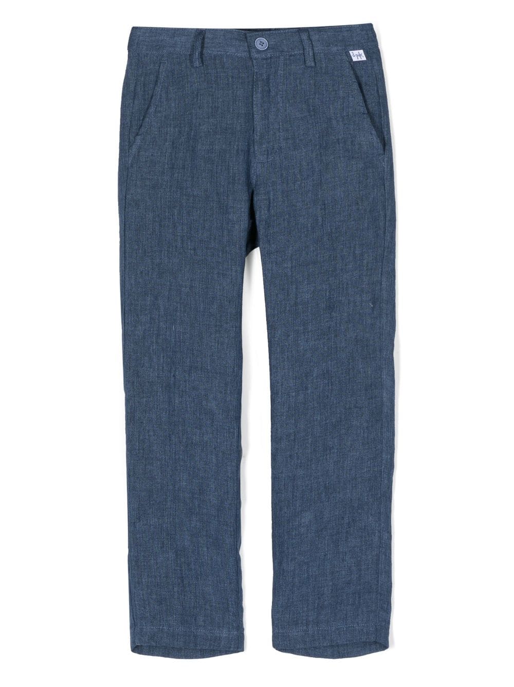 Il Gufo straight-leg linen trousers - Blue von Il Gufo