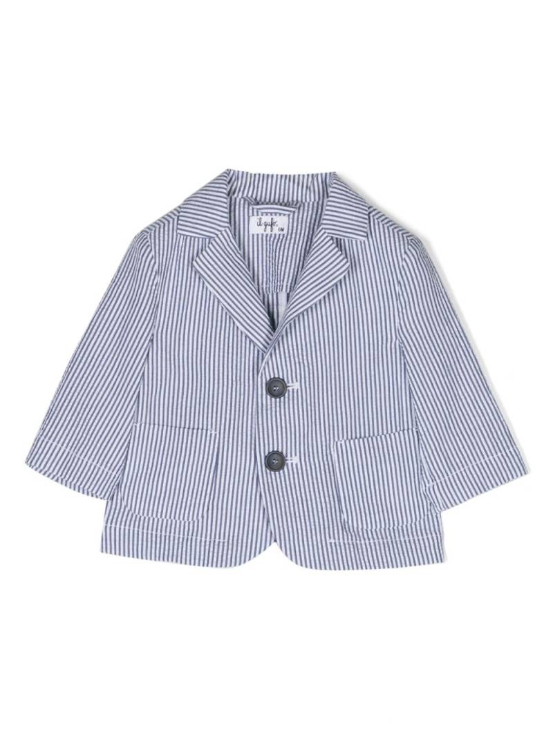 Il Gufo striped single-breasted blazer - Blue von Il Gufo