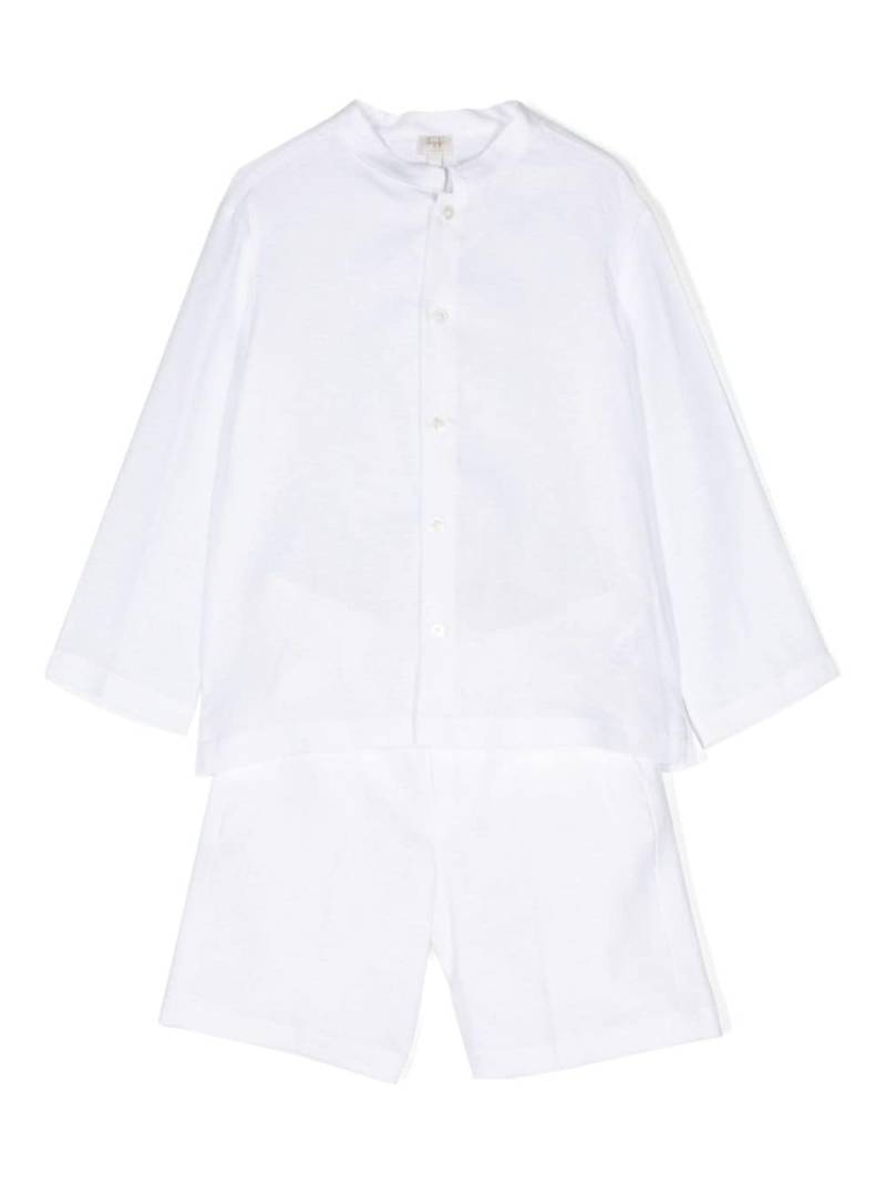 Il Gufo tailored button-up shorts set - White von Il Gufo