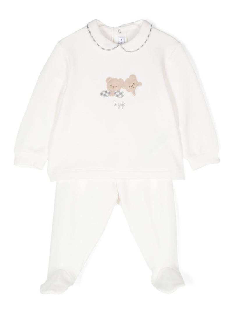 Il Gufo teddy bear-motif pajamas - White von Il Gufo