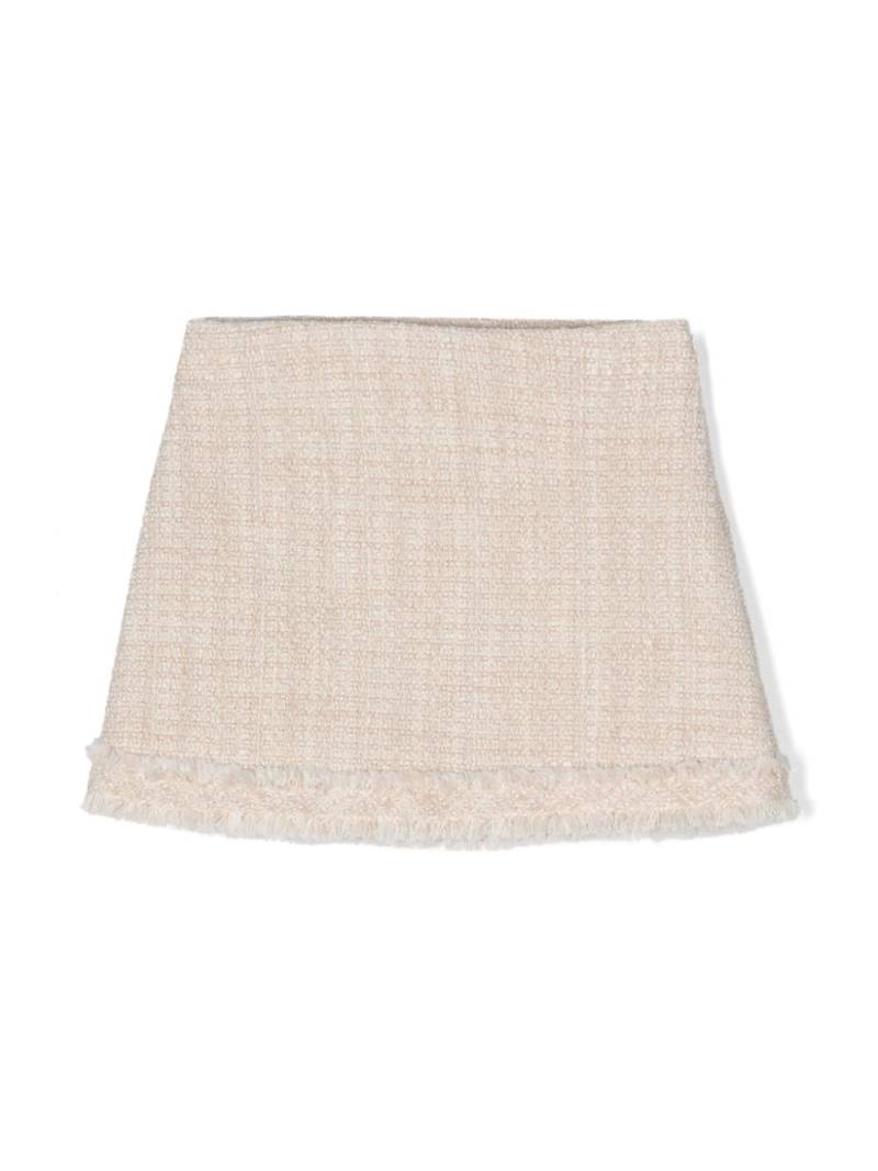 Il Gufo tweed mini skirt - Neutrals von Il Gufo